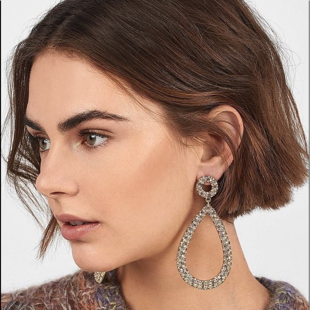 Baublebar Teardrop Pave Crystal Earrings